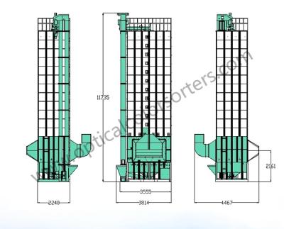 Food Crops Batch Type 10.6kw 15T Maize Drying Machine