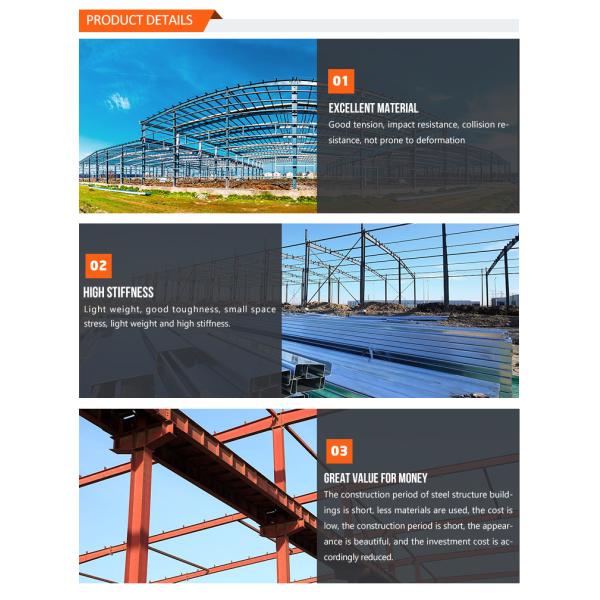 Стальные конструкции Хранилище для металлических зданий Металл Q345/Q235 Строительная сварочная конструкция