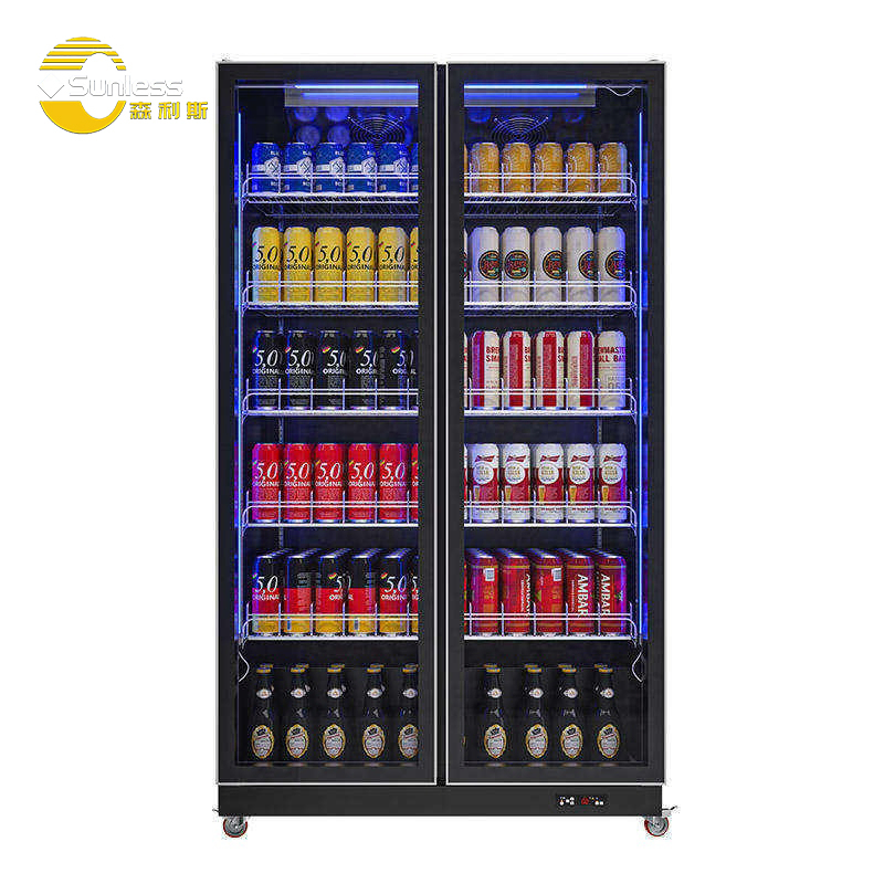 2 3 4 Door Restaurant Beer Cooler 220V / 50Hz Beverage Display Refrigerator
