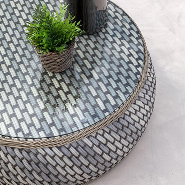 High-End Hand Knitted Chair Outdoor Villa Hotel Garden PE Rattan Sofa And Table Set