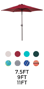 Outdoor Market Umbrella with Sand Anchor and Carrying Bag, Portable Patio and Beach Umbrella with Anchor