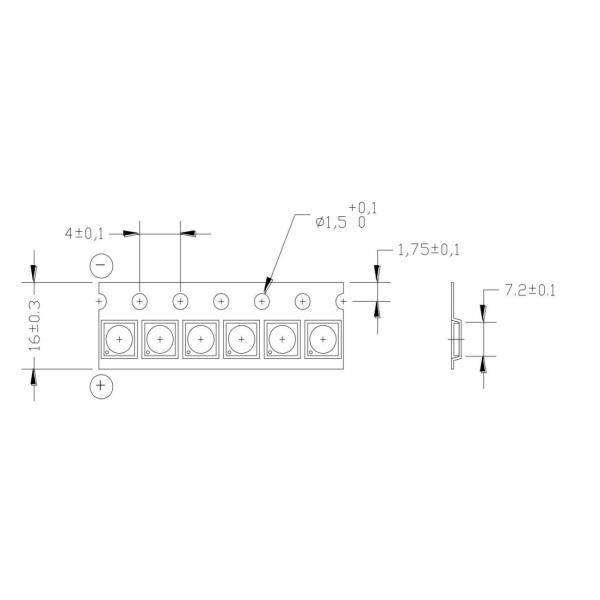 обломок 220lm/W 230lm/W СИД высокой эффективности 7070 SMD 54v 7w для Downlight