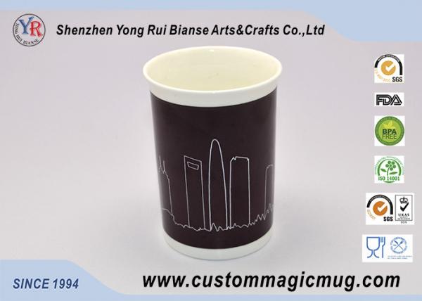 Single Wall Hot Water Ceramic Color Change Coffee Mug Heat Sensitive