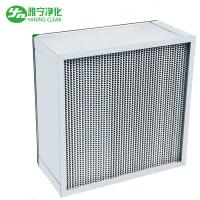 Filtre à air profond H10 du pli HEPA - H14 a galvanisé le cadre en acier pour la pièce propre