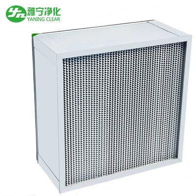 Filtre à air profond H10 du pli HEPA - H14 a galvanisé le cadre en acier pour la pièce propre