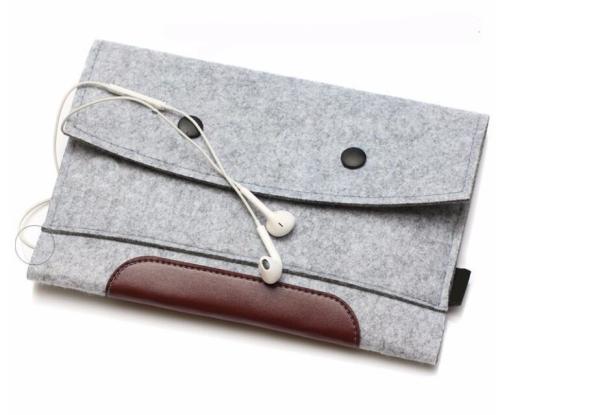 Felt Material Travel Ticket Wallet Grey / Red / Green Color Optional