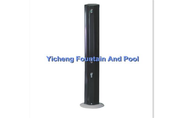 Big Aluminium Body Swimming Pool Shell Solar Showers With Spray And Foot Wash 80 Liter