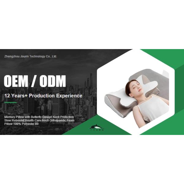 Memory Foam Butterfly Design Neck Protection Slow Rebound Pillow 100% Polyester 80