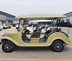 Maximum Speed ≤30Km/h Electric Vintage Golf Cart with Retro Style and Li-ion Battery