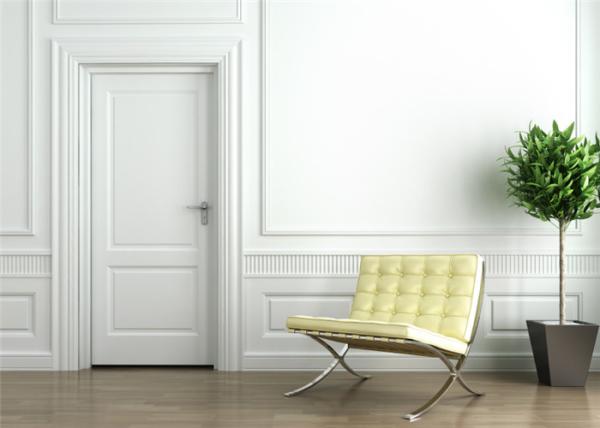 House Model Open Inside Swing Solid Wood Doors Customized Color With Knobs / Locks