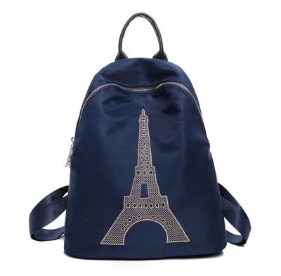 Eiffel Tower handbag new shoulder bag fashion in Europe and America Fan waterproof nylon backpack schoolbag tide female