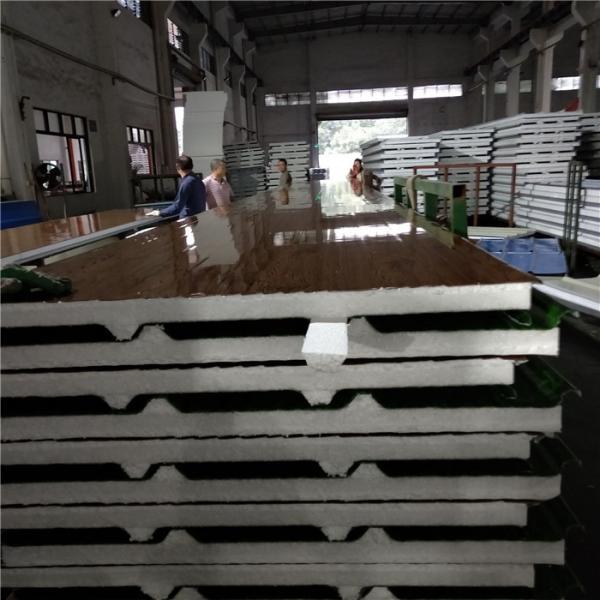 50mm wood grain steel sheet eps sandwich panel boards with 12kg for prefab house