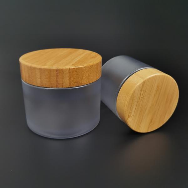 Empacotamento vazio do cosmético dos frascos 250g da composição do soro de bambu do ANIMAL DE ESTIMAÇÃO da tampa