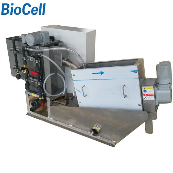 6KW Volute Screw Filter Press Machine Sludge Thickener Wastewater Treatment