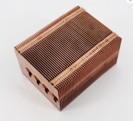 Brushed Nickel Computer Heat Sink , Aluminum Copper CPU Heatsink