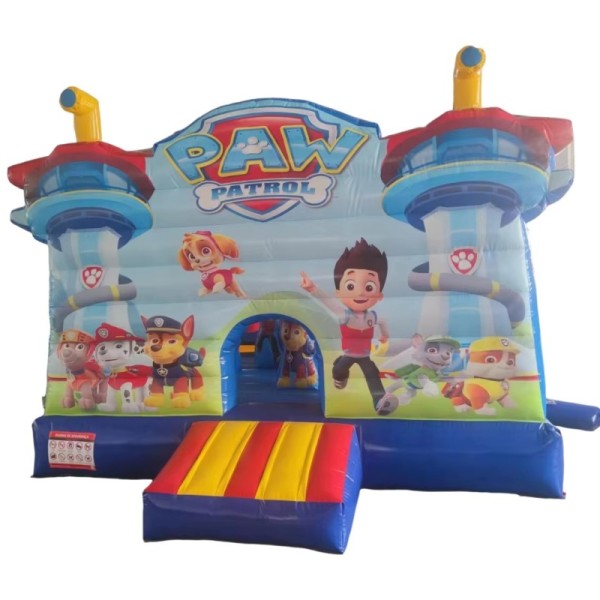 Cartoon Rescue Team Inflatable Bounce House and Slide Combo for Kids Events and Rentals