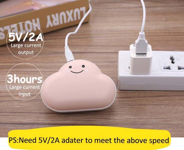 New Fashion Gift 3600mah Mini Cloud Hand Warmer Mobile charger Power Bank