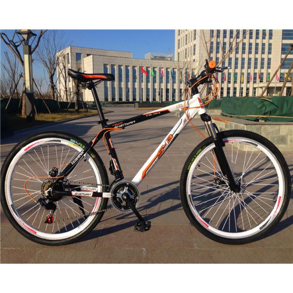 Hot sale OEM 21 speed double wall rim black hi ten steel 26 size mountain bicycle with suspension