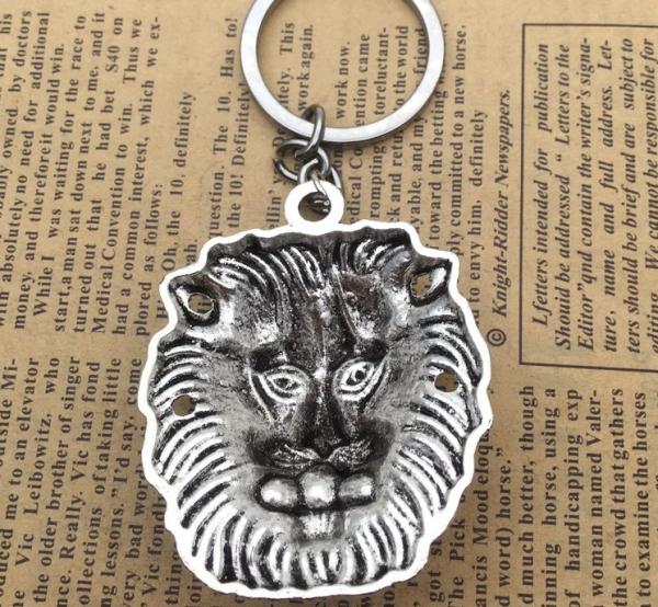 Lion Head Metal Keychains Metal Animal Keychain Key Holder Souvenirs