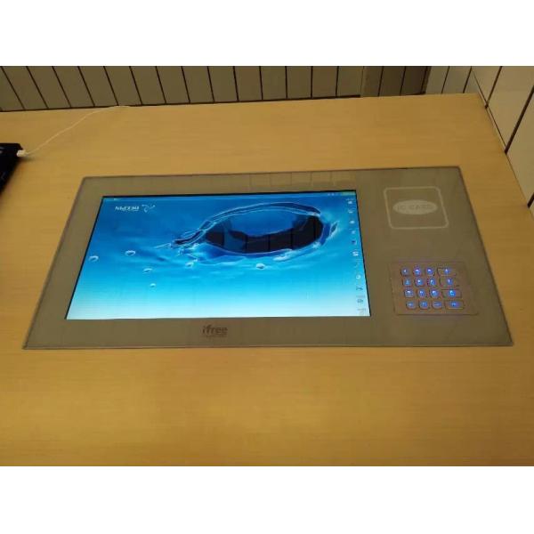 Киоск таблицы данным по 21,5 дюймов взаимодействующий Touchable с EPP и комплиментарным читателем карточки