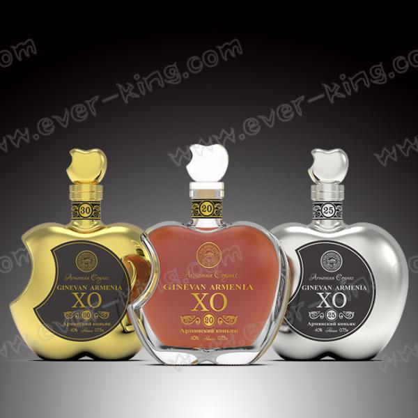 Яблоко сформировало бутылки бесцветного стекла ясности 750ml для рябиновки