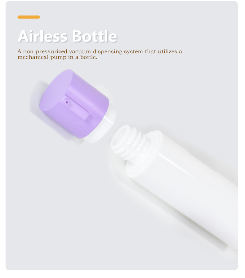 Recyclable Private Label 15ml 30ml 50ml  Round Shape Custom Pink Purple Color Airless ABS Lotion Bottle for Skincare Packaging