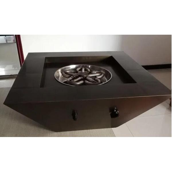 Черные декоративные подогреватели шара ямы огня водопада газа металла для бассейна