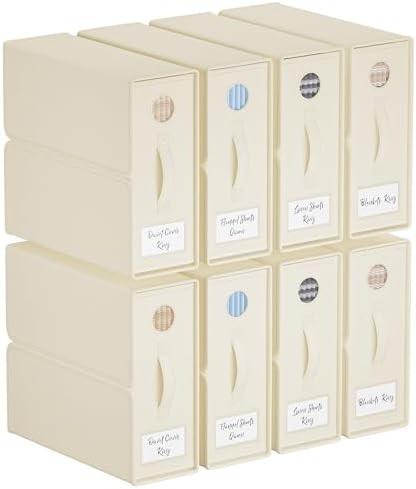 Sheet Organizers And Storage, 4-Pack, Queen/King Size (Grey), Bed Sheet Organizer, Fabric Storage Bins For Bed Sheets,