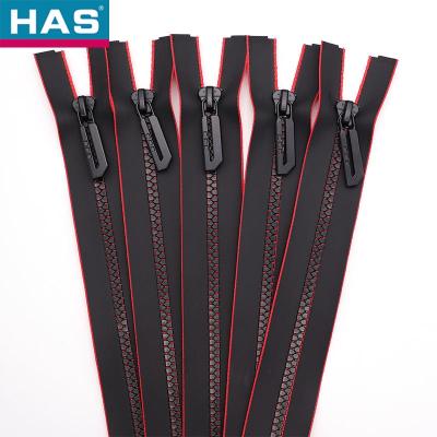 #5 Waterproof Plastic Zipper PU Open End for Garment or Shoes
