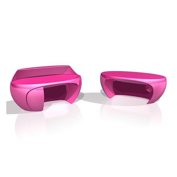 Pink / Green Beauty Salon Reception Desk , Exquisite Durable Retail Reception Desk