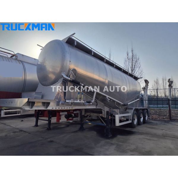 Reliable 3 Axle 40 CBM Bulk Powder Tanker Trailer For Zambia