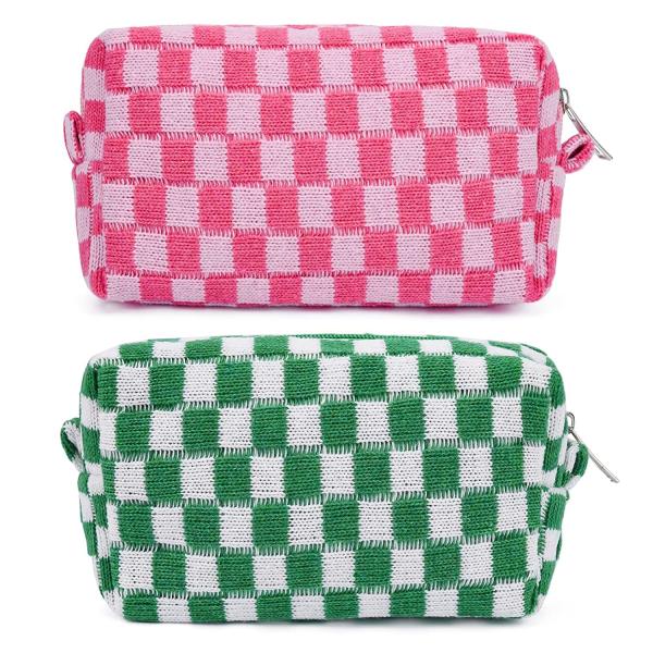 Shockproof  Makeup bag  Makeup bag Pink Green Makeup Bag Travel Toiletry Bag Organizer Bag Cute Makeup Brush Organizer