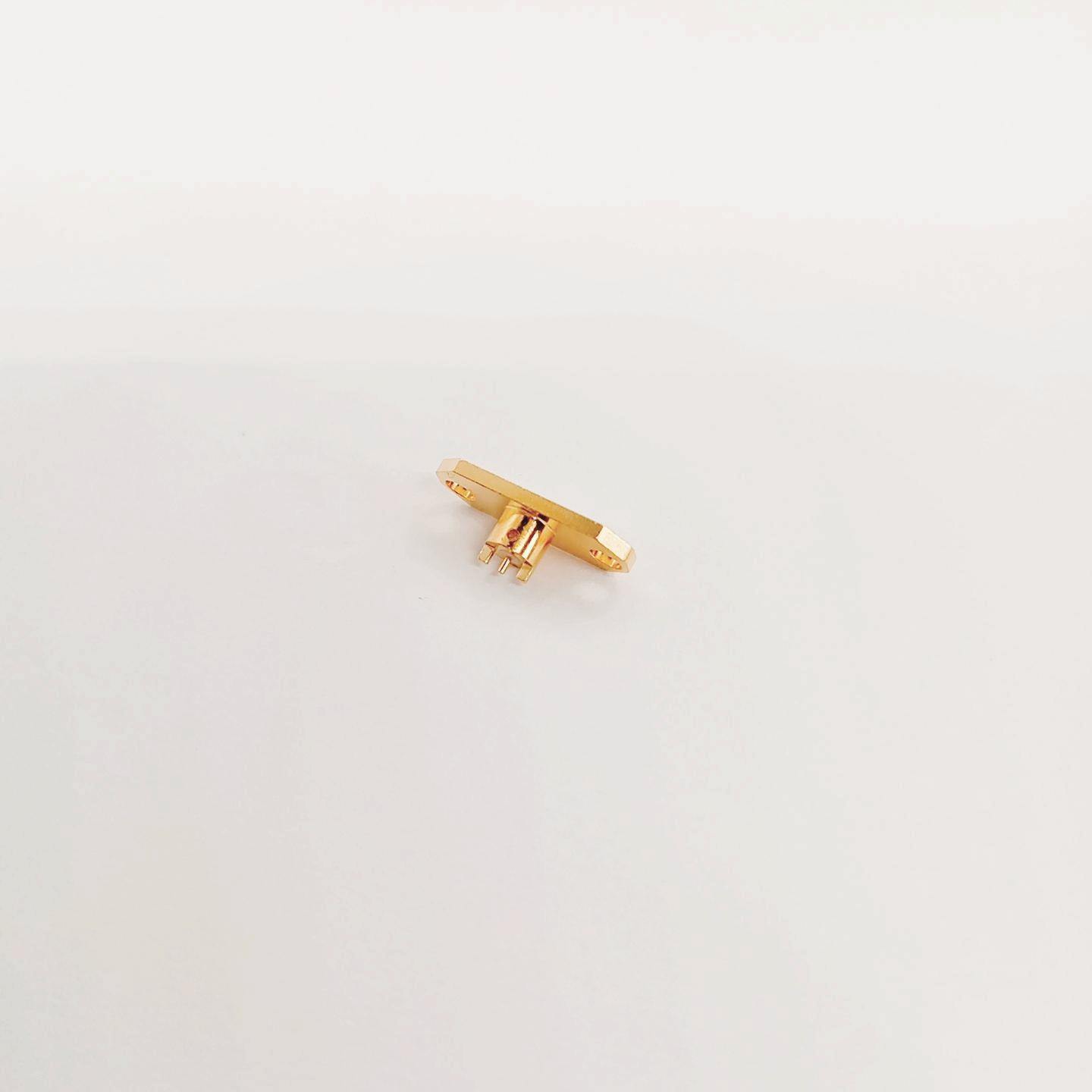 RF Coaxial Connector MINI SMP Male Gold Plated Brass DC-40GHz SMPM PCB Connector For Chassis