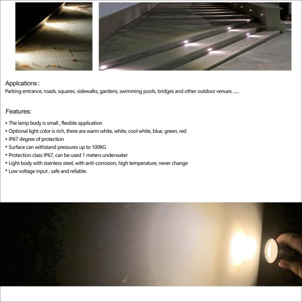 1W led footlights CREE led waterproof led lights small step lights