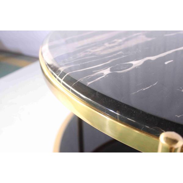 Modern Luxury Balcony Leisure Round Marble Coffee Tea Table for Small Apartment