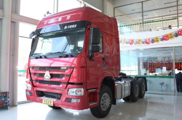 SINOTRUCK Prime Mover Truck LHD RHD 375HP 6X4 Tractor Trailer Truck Red Color
