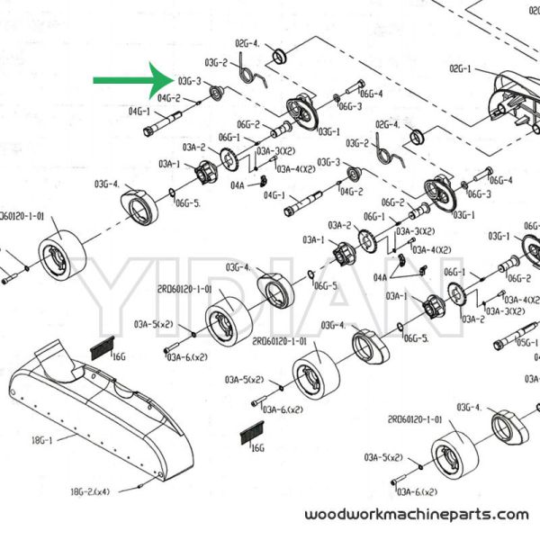03G-3 A500359 Chain Shaft Guide Bushing - Outer Diameter: 23mm, Inner Diameter: 17mm, Bottom Outer Diameter: 38mm, Height: 21mm - Weight: 51.4g Spares for Power Feeder MX48 Woodworking Machinery