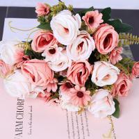 European style simulation rolled edge rose wedding bouquet, wedding photography props, floral arrangement, home decoration, simulation flower