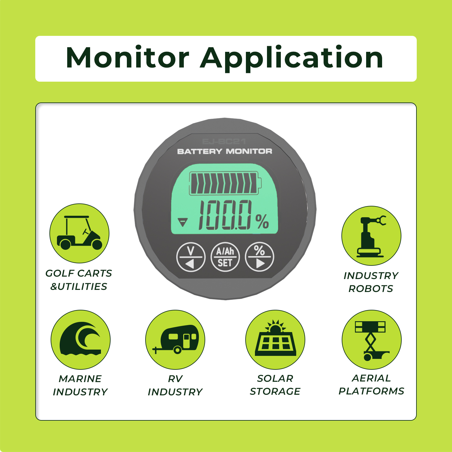 500A Smart Shunt Battery Monitor Heavy Duty LCD Battery Capacity Tester For Yacht