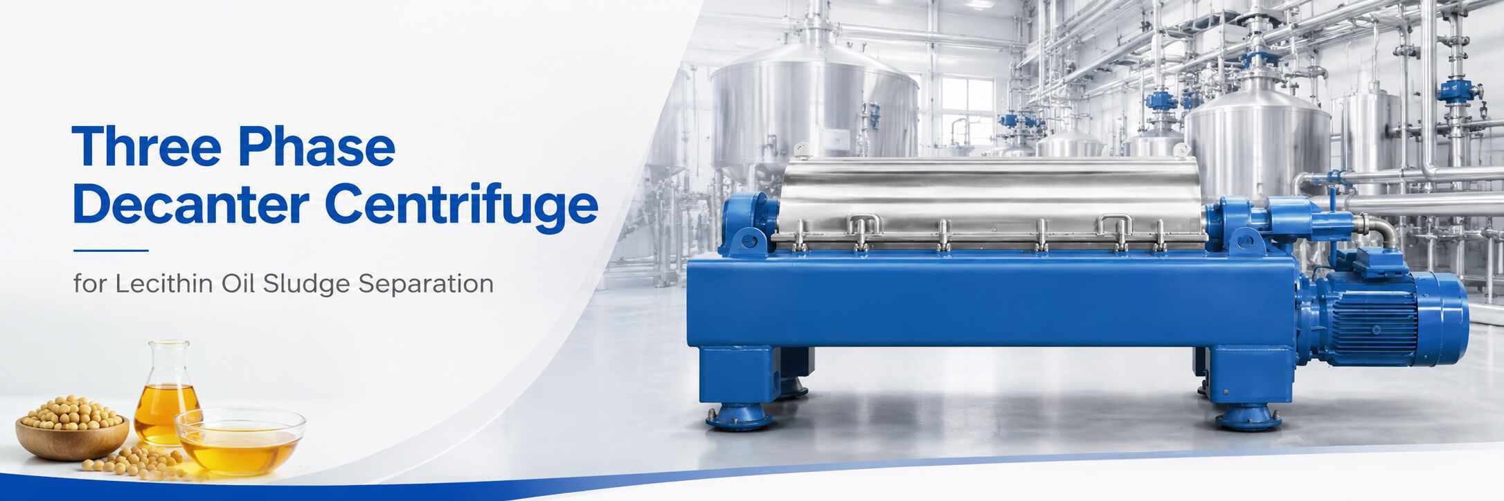 Three Phase Decanter Centrifuge for Lecithin Oil Sludge Separation