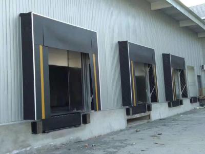 Industrial Warehouse Container Loading Dock Seals And Shelters With Yellow Stripes