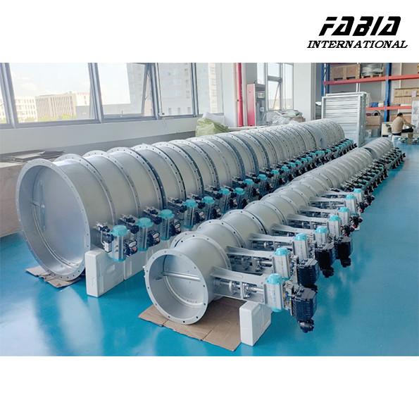 18 polegadas de flange de aço inoxidável pneumático válvula borboleta vedação apertada para tratamento de água e distribuição