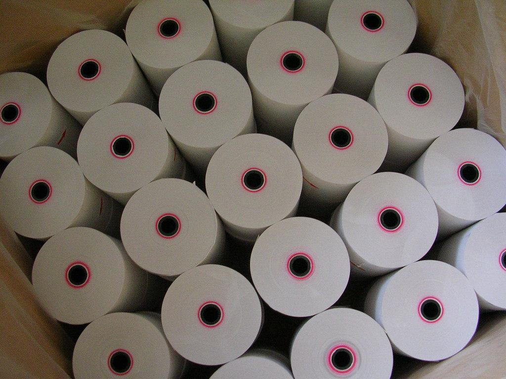 Thermal paper corrugated rolls with smooth surface