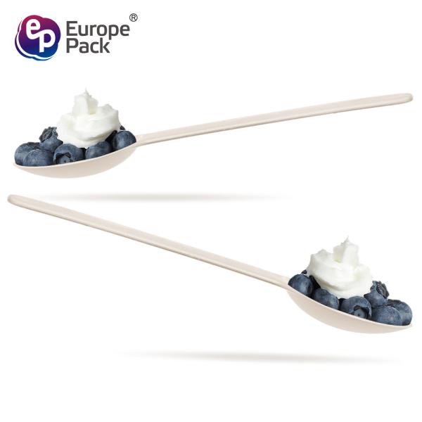 Europe-Pack new products biodegradable long handle plastic ice cream spoon