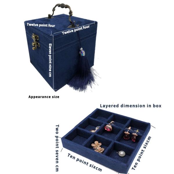 Storage / Packaging Leather Jewelry Box For Retail Black Color Customized Size