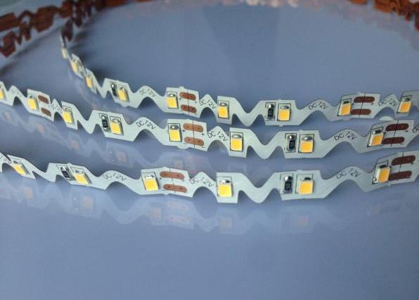 Flexible Bendable S Type LED Strip 12V / 24V 6 Watts SMD 2835 60LEDS / M