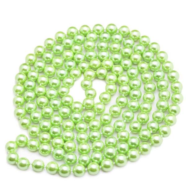 Luxury Green Round 8mm Shell Pearl Sweater Necklace 55 Inches (N08209)