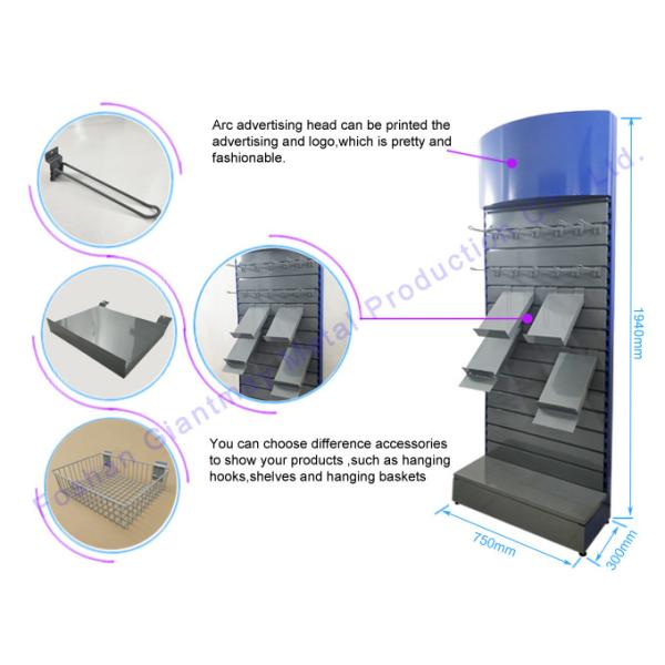 Дисплей Slatwall косметической стойки пола Freestanding