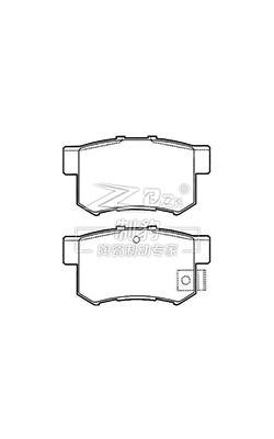 Honda 2.0 Ceramic Brake Pad D537, 43022-SG0-G01 Pedaços traseiros