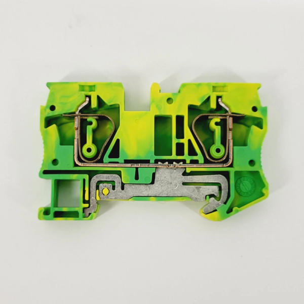 Din Rail Ground Terminal Block with Spring-cage Connection 6 mm2 Rated Cross Section for Railway Industry